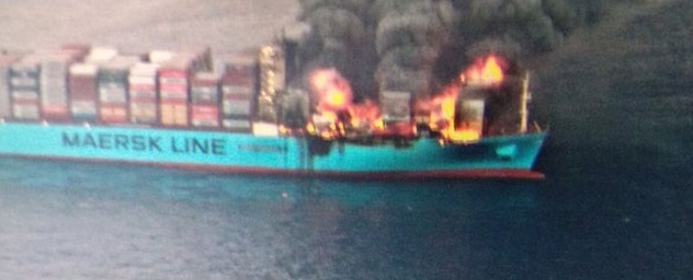 Second Maersk ship fire brought under control with no harm to crew