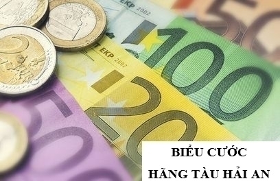 Biểu cước giá bán hàng hóa, dịch vụ của Hãng tàu Hải An áp dụng từ ngày: 15-03-2025