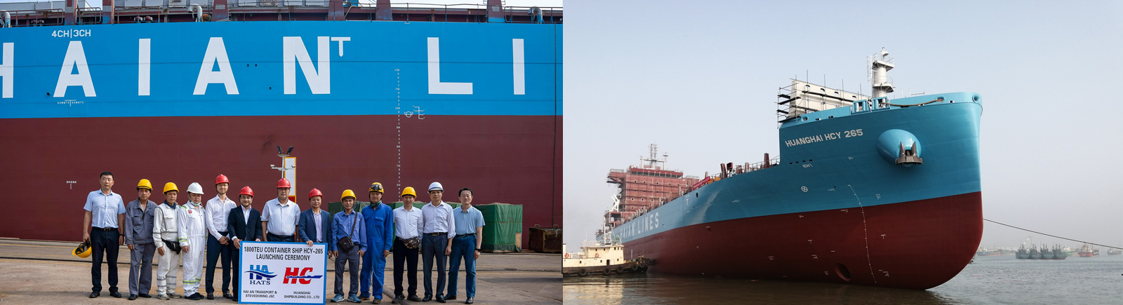 Hạ thủy thành công tàu container 1.800 TEU HCY – 265